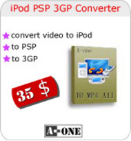 A-one iPod PSP 3GP Convereter  (1) screenshot